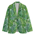 Exotic Tropical Leaf Pattern Print Men's Blazer