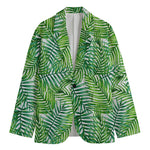 Exotic Tropical Leaf Pattern Print Men's Blazer