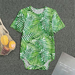 Exotic Tropical Leaf Pattern Print Men's Bodysuit