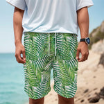 Exotic Tropical Leaf Pattern Print Men's Cargo Shorts