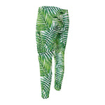 Exotic Tropical Leaf Pattern Print Men's Compression Pants