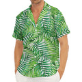 Exotic Tropical Leaf Pattern Print Men's Deep V-Neck Shirt