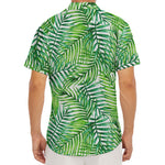 Exotic Tropical Leaf Pattern Print Men's Deep V-Neck Shirt