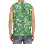 Exotic Tropical Leaf Pattern Print Men's Fitness Tank Top