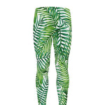 Exotic Tropical Leaf Pattern Print Men's leggings