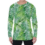 Exotic Tropical Leaf Pattern Print Men's Long Sleeve T-Shirt