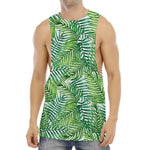 Exotic Tropical Leaf Pattern Print Men's Muscle Tank Top