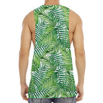 Exotic Tropical Leaf Pattern Print Men's Muscle Tank Top