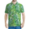 Exotic Tropical Leaf Pattern Print Men's Polo Shirt