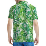 Exotic Tropical Leaf Pattern Print Men's Polo Shirt