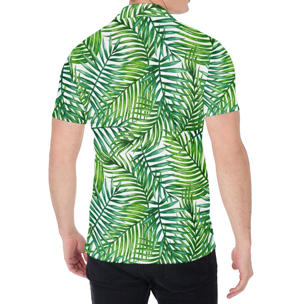 Exotic Tropical Leaf Pattern Print Men's Shirt