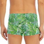 Exotic Tropical Leaf Pattern Print Men's Short Boxer Briefs
