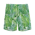 Exotic Tropical Leaf Pattern Print Men's Athletic Shorts