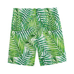 Exotic Tropical Leaf Pattern Print Men's Sports Shorts