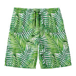 Exotic Tropical Leaf Pattern Print Men's Swim Trunks