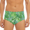 Exotic Tropical Leaf Pattern Print Men's Triangle Swim Briefs