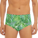 Exotic Tropical Leaf Pattern Print Men's Triangle Swim Briefs