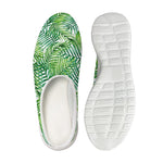 Exotic Tropical Leaf Pattern Print Mesh Casual Shoes