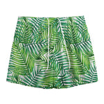 Exotic Tropical Leaf Pattern Print Mesh Shorts