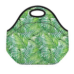 Exotic Tropical Leaf Pattern Print Neoprene Lunch Bag