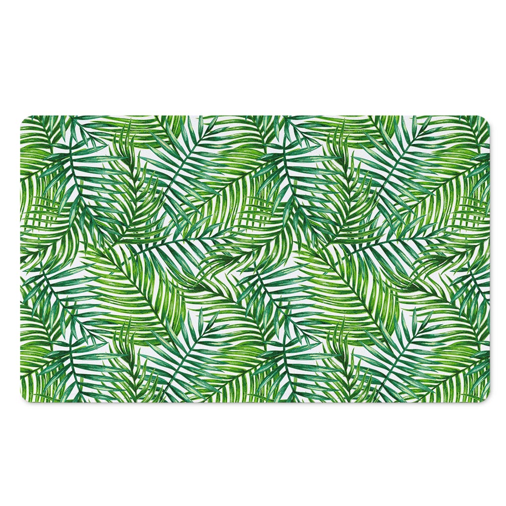 Exotic Tropical Leaf Pattern Print Polyester Doormat