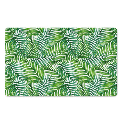 Exotic Tropical Leaf Pattern Print Polyester Doormat