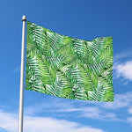 Exotic Tropical Leaf Pattern Print Polyester Flag