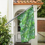 Exotic Tropical Leaf Pattern Print Polyester Flag
