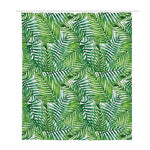 Exotic Tropical Leaf Pattern Print Polyester Shower Curtain