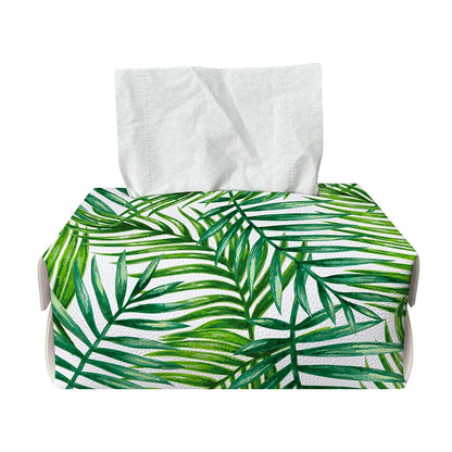 Exotic Tropical Leaf Pattern Print Rectangle Tissue Box Cover