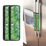 Exotic Tropical Leaf Pattern Print Refrigerator Handle Covers