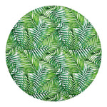 Exotic Tropical Leaf Pattern Print Round Blanket