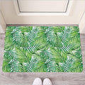 Exotic Tropical Leaf Pattern Print Rubber Doormat