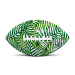 Exotic Tropical Leaf Pattern Print Rugby Ball