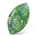 Exotic Tropical Leaf Pattern Print Rugby Ball