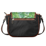 Exotic Tropical Leaf Pattern Print Saddle Bag