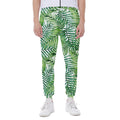 Exotic Tropical Leaf Pattern Print Joggers