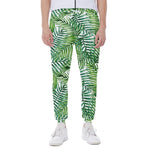 Exotic Tropical Leaf Pattern Print Scuba Joggers