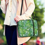 Exotic Tropical Leaf Pattern Print Shoulder Strap Bible Bag