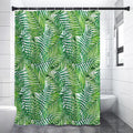 Exotic Tropical Leaf Pattern Print Shower Curtain