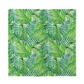Exotic Tropical Leaf Pattern Print Silk Bandana