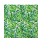 Exotic Tropical Leaf Pattern Print Silk Bandana
