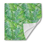 Exotic Tropical Leaf Pattern Print Silk Bandana