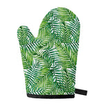 Exotic Tropical Leaf Pattern Print Single Oven Mitt