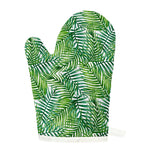 Exotic Tropical Leaf Pattern Print Single Oven Mitt