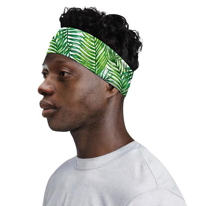 Exotic Tropical Leaf Pattern Print Sports Headband