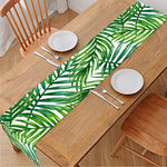 Exotic Tropical Leaf Pattern Print Table Runner