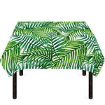 Exotic Tropical Leaf Pattern Print Tablecloth