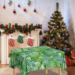 Exotic Tropical Leaf Pattern Print Tablecloth