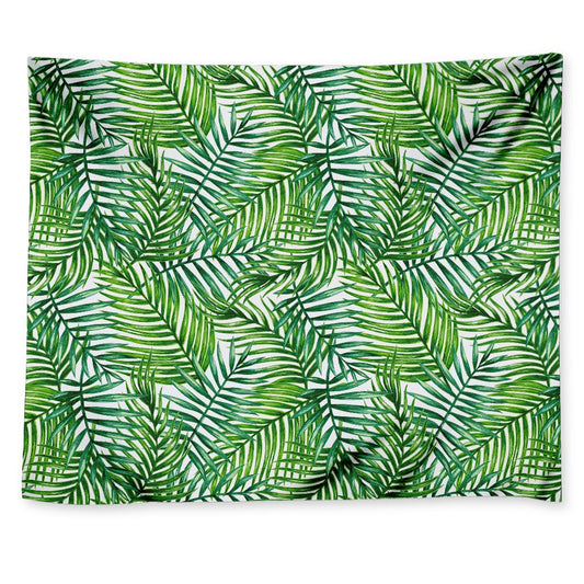 Exotic Tropical Leaf Pattern Print Tapestry